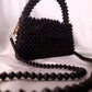 Bolso beads negro mate