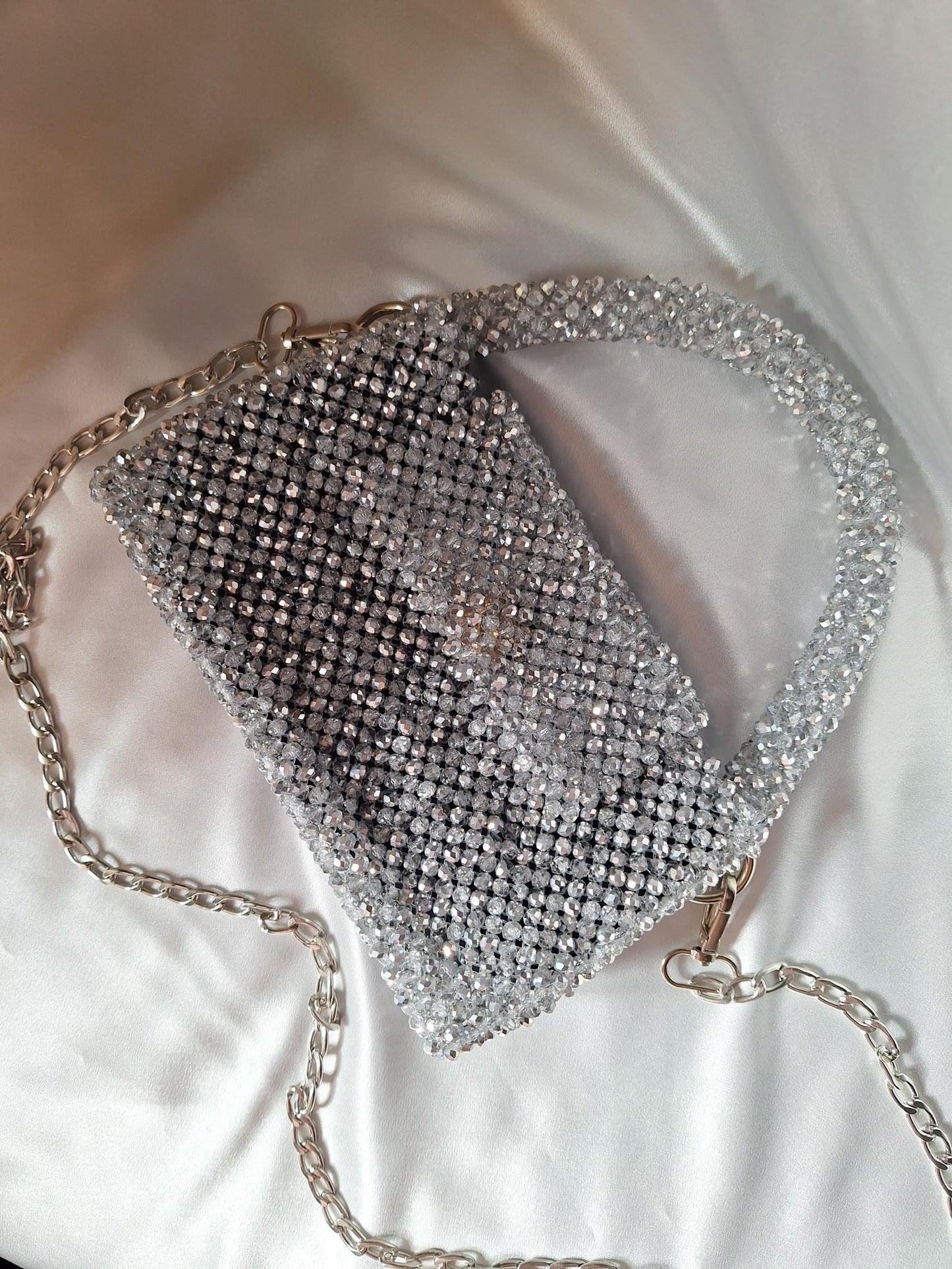 Bolso beads gris